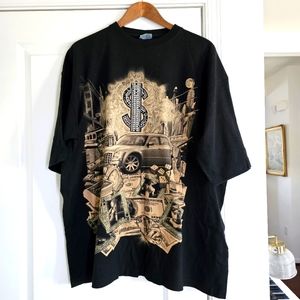 Vintage 2Pac Ultra Rare Print Russo Wear Crewneck Rap Tee Shirt Heavy Duty 3XL